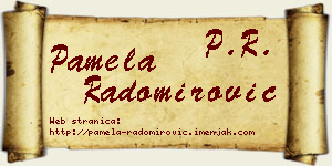 Pamela Radomirović vizit kartica